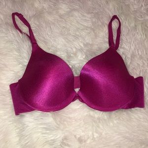 Hot Pink Silky Bra